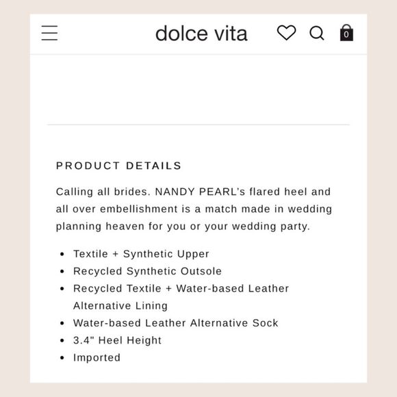 🤍 ANTHRO DOLCE VITA NANDY PEARL EMBELLISHED SLIDE MULE SANDALS HEELS SZ 6 - Picture 9 of 9